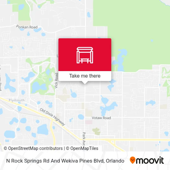 Mapa de N Rock Springs Rd And Wekiva Pines Blvd