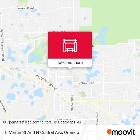 Mapa de E Martin St And N Central Ave