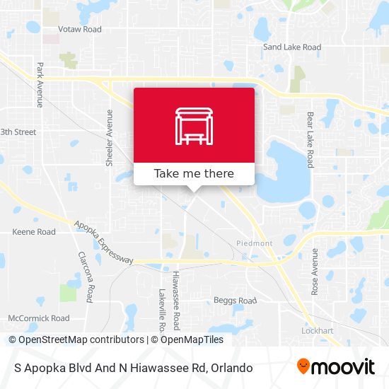 Mapa de S Apopka Blvd And N Hiawassee Rd