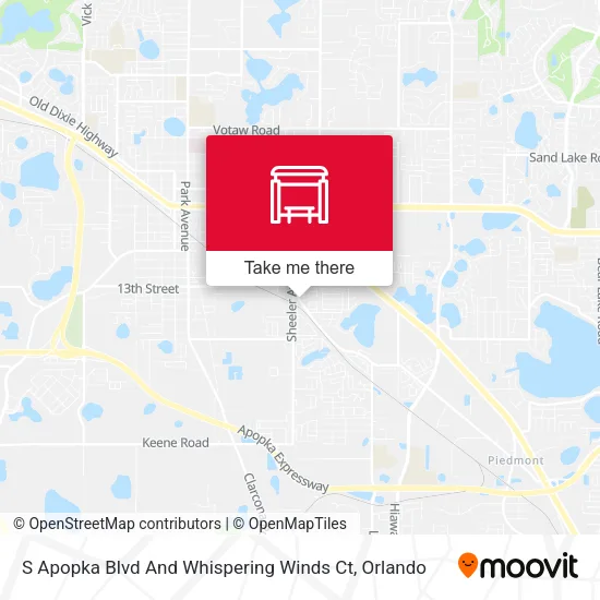 Mapa de S Apopka Blvd And Whispering Winds Ct