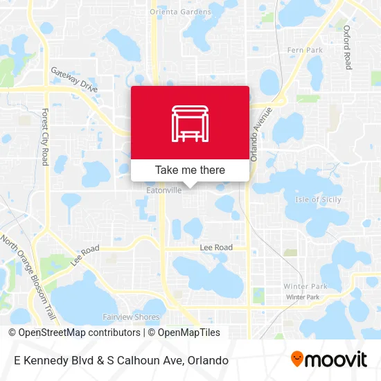 E Kennedy Blvd & S Calhoun Ave map
