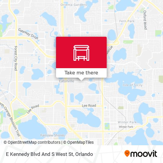 E Kennedy Blvd And S West St map