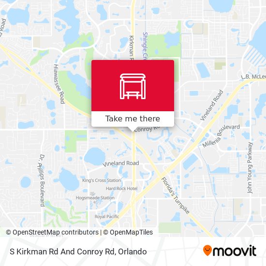 S Kirkman Rd And Conroy Rd map