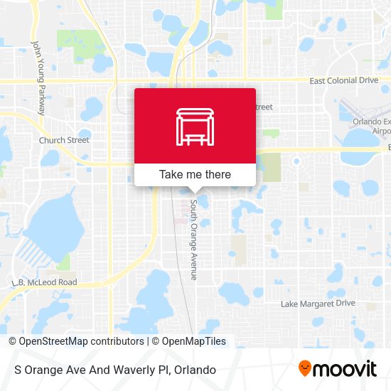 S Orange Ave And Waverly Pl map
