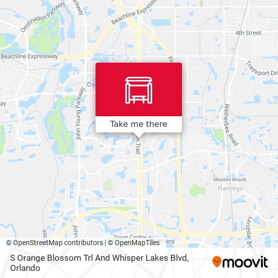 S Orange Blossom Trl And Whisper Lakes Blvd map