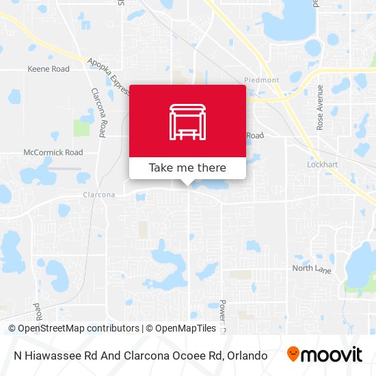 N Hiawassee Rd And Clarcona Ocoee Rd map