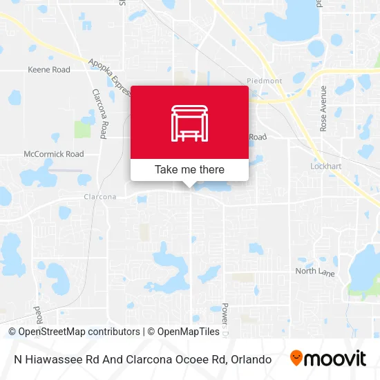 Mapa de N Hiawassee Rd And Clarcona Ocoee Rd