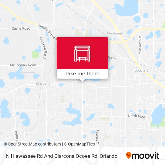 N Hiawassee Rd And Clarcona Ocoee Rd map