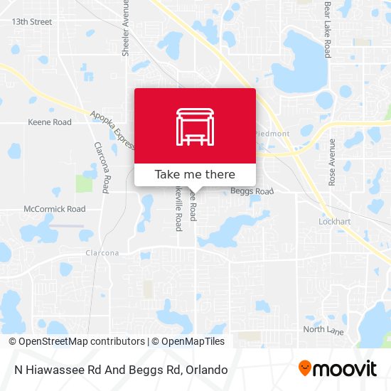 N Hiawassee Rd And Beggs Rd map