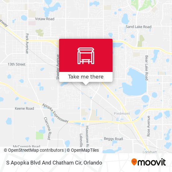 S Apopka Blvd And Chatham Cir map