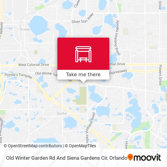 Old Winter Garden Rd And Siena Gardens Cir map