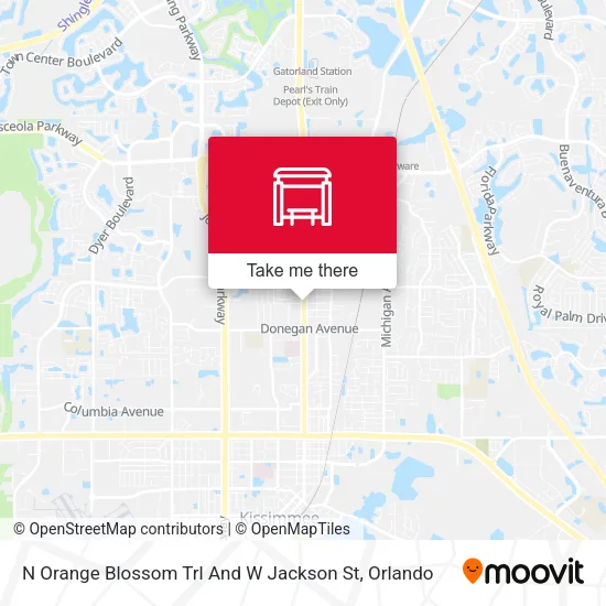 N Orange Blossom Trl And W Jackson St map