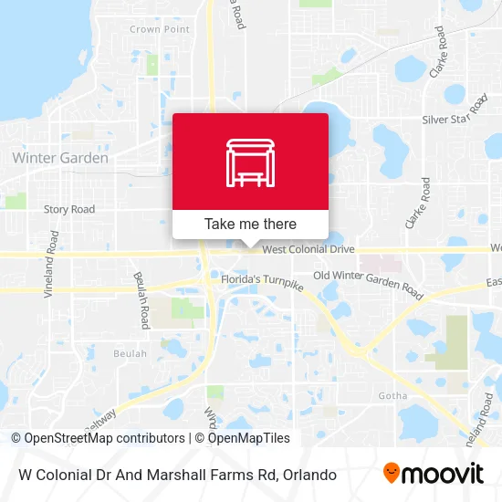 Mapa de W Colonial Dr And Marshall Farms Rd