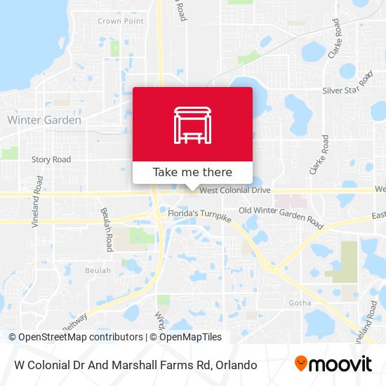 W Colonial Dr And Marshall Farms Rd map