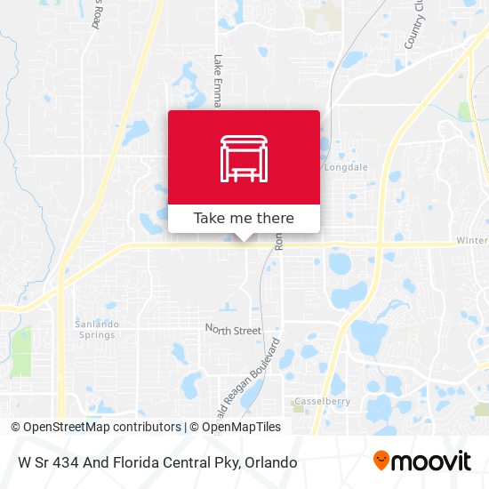 W Sr 434 And Florida Central Pky map