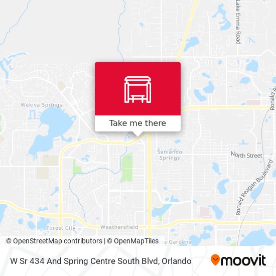 W Sr 434 And Spring Centre South Blvd map