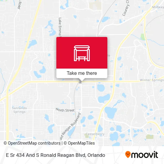 Mapa de E Sr 434 And S Ronald Reagan Blvd