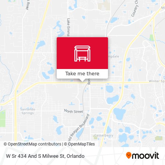 W Sr 434 And S Milwee St map