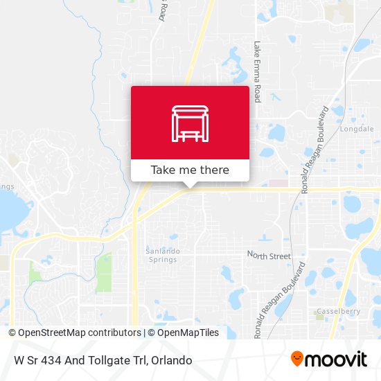 W Sr 434 And Tollgate Trl map