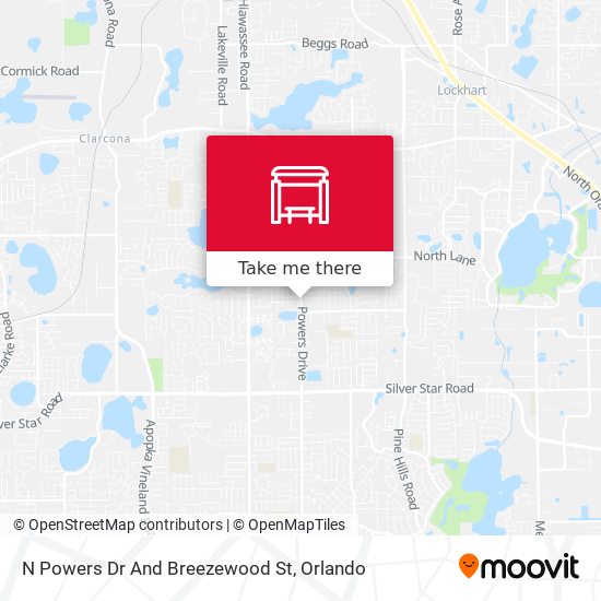 N Powers Dr And Breezewood St map