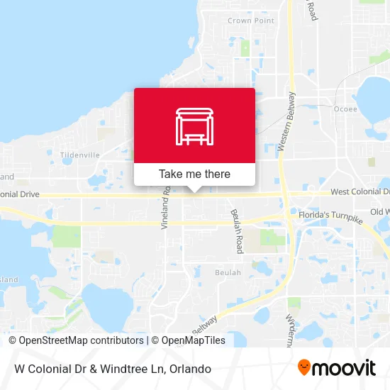 W Colonial Dr & Windtree Ln map