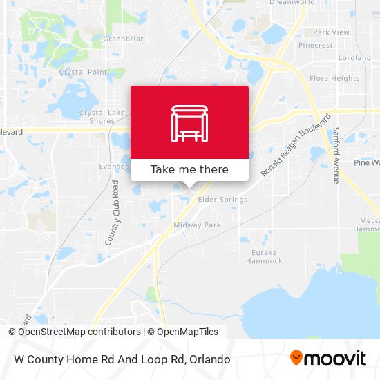 W County Home Rd And Loop Rd map