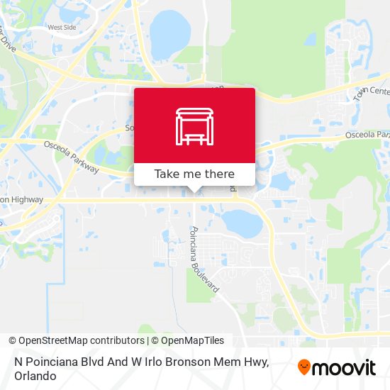 N Poinciana Blvd And W Irlo Bronson Mem Hwy map