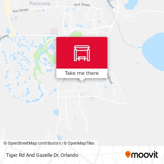 Tiger Rd And Gazelle Dr map