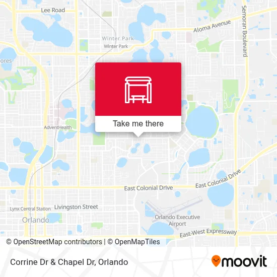 Corrine Dr & Chapel Dr map