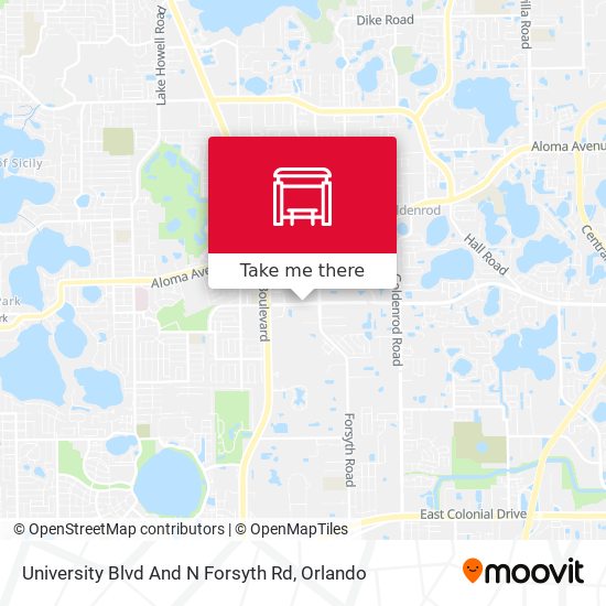 Mapa de University Blvd And N Forsyth Rd