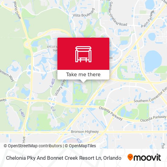 Mapa de Chelonia Pky And Bonnet Creek Resort Ln