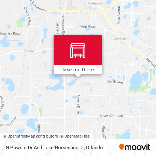 N Powers Dr And Lake Horseshoe Dr map