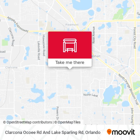 Clarcona Ocoee Rd And Lake Sparling Rd map