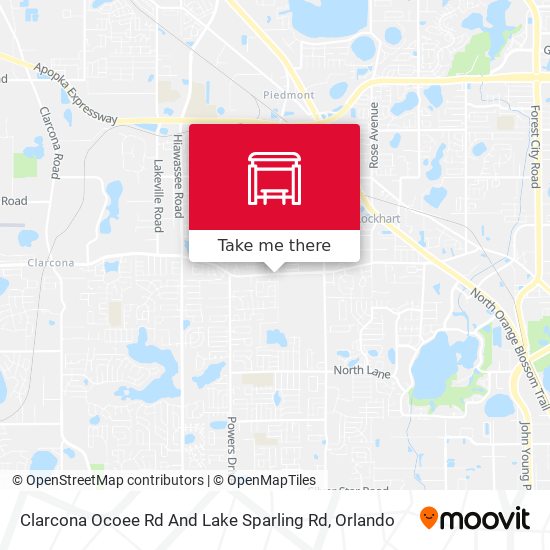 Clarcona Ocoee Rd And Lake Sparling Rd map