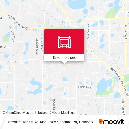 Mapa de Clarcona Ocoee Rd And Lake Sparling Rd