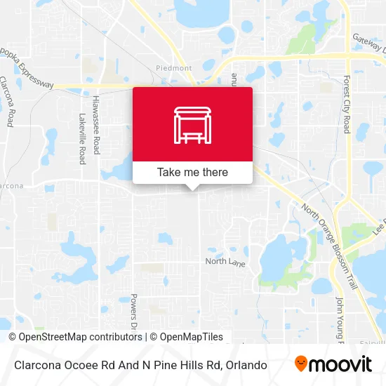 Mapa de Clarcona Ocoee Rd And N Pine Hills Rd