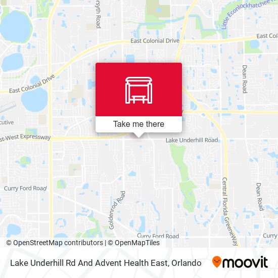 Lake Underhill Rd And FL Hospital East map