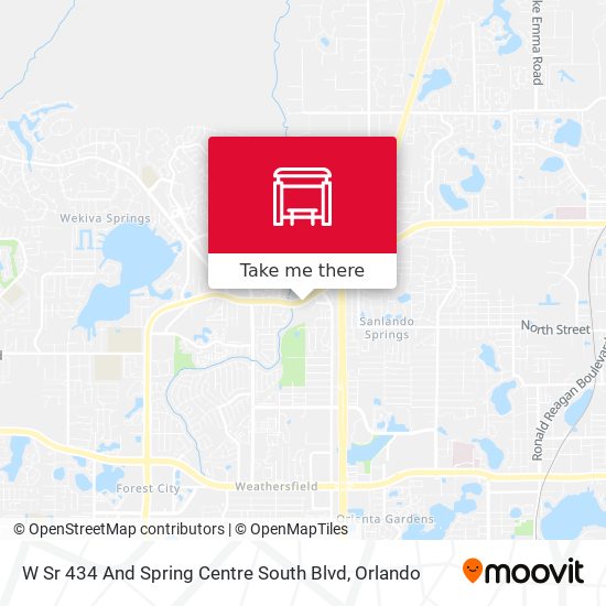 W Sr 434 And Spring Centre South Blvd map