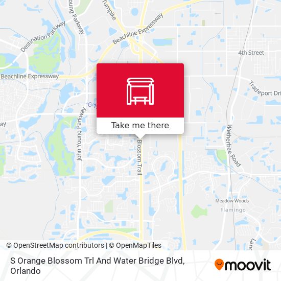 Mapa de S Orange Blossom Trl And Water Bridge Blvd