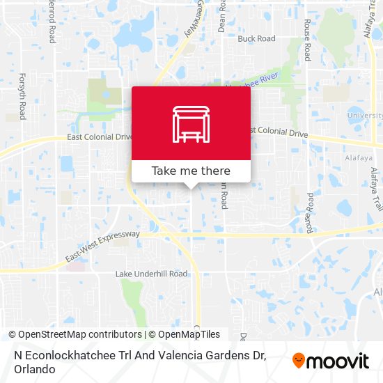 N Econlockhatchee Trl And Valencia Gardens Dr map