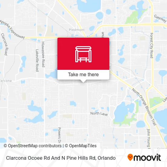 Mapa de Clarcona Ocoee Rd And N Pine Hills Rd