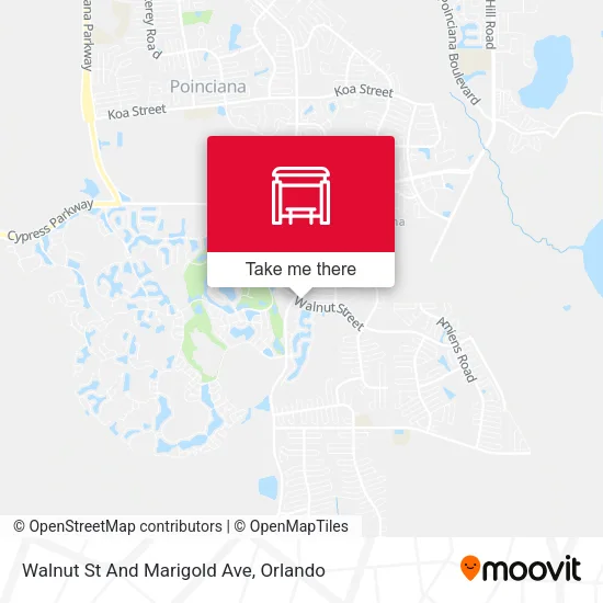 Walnut St And Marigold Ave map