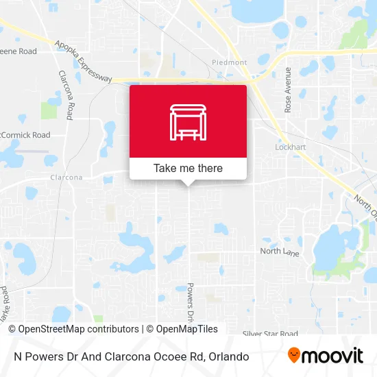 Mapa de N Powers Dr And Clarcona Ocoee Rd