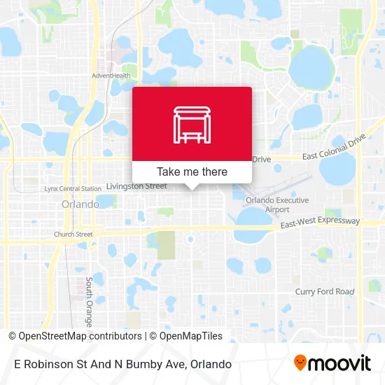 Mapa de E Robinson St And N Bumby Ave