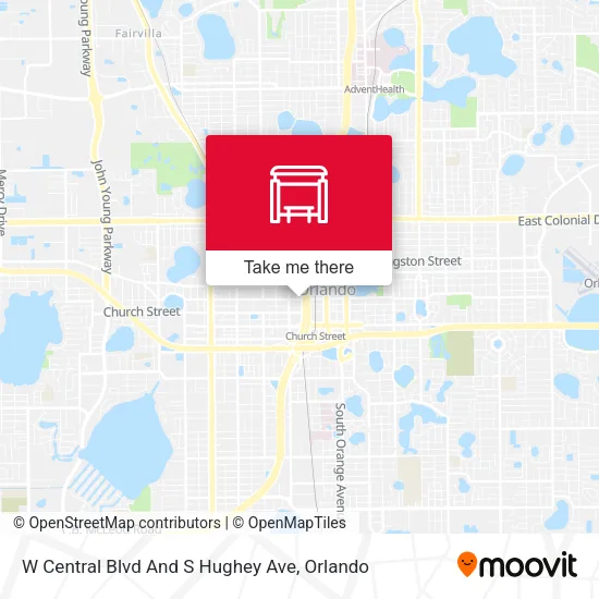 Mapa de W Central Blvd And S Hughey Ave