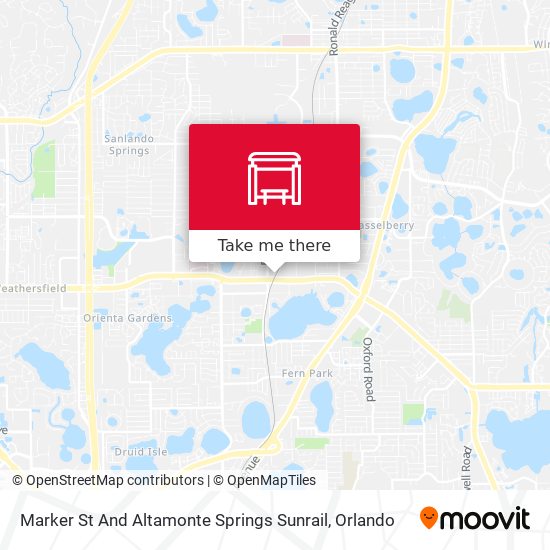 Marker  St And Altamonte Springs Sunrail map