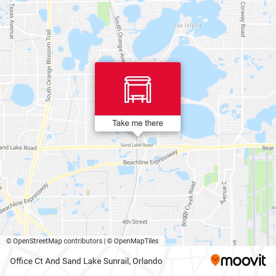 Office Ct  And Sand Lake Sunrail map