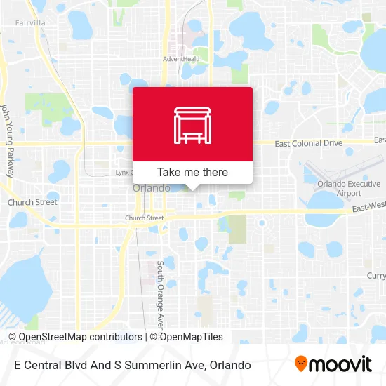 Mapa de E Central Blvd And S Summerlin Ave