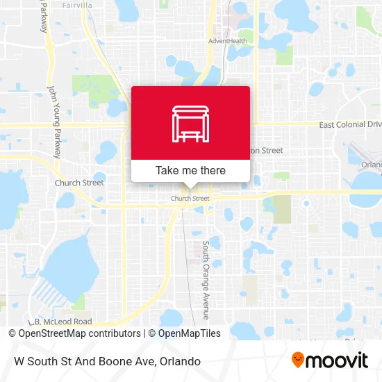 Mapa de W South St And Boone Ave