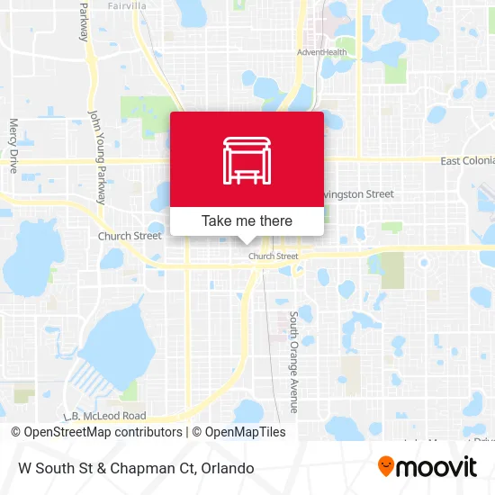 W South St & Chapman Ct map